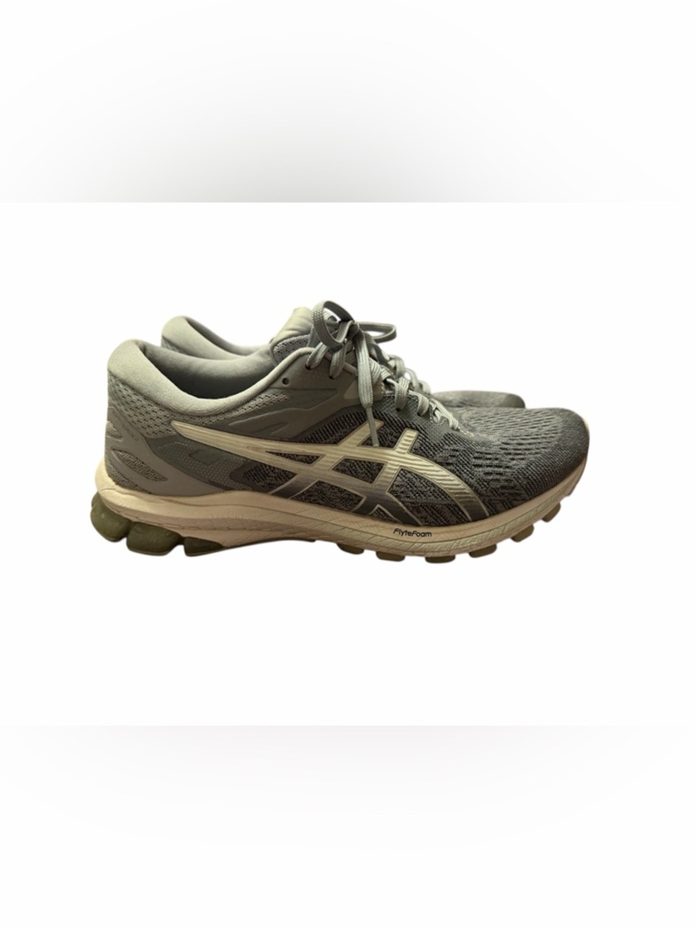 Asics Gel Nimbus FlyteFoam Light Gray Mesh Running Sneakers • Size 10
